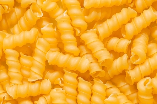 Close up of italian pasta - spiral shaped