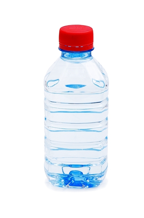 Bottle of water isolated on the white