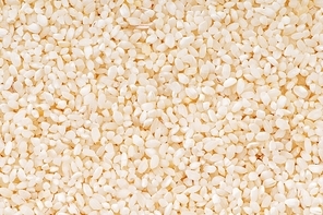 Extreme close up of white rice background