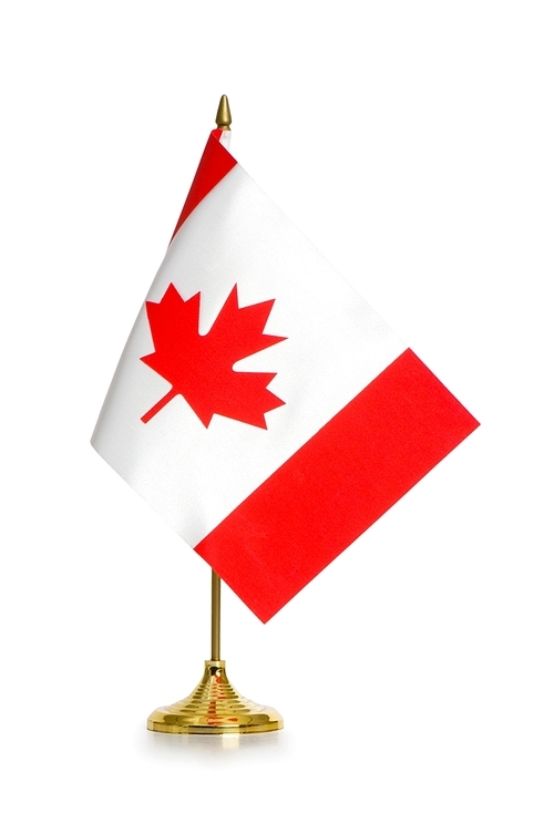 Canada flag isolated on white