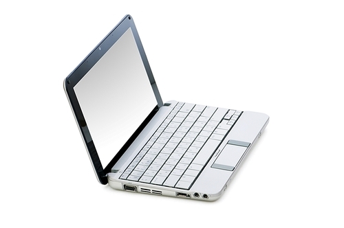 Stylish netbook isolated on the white background