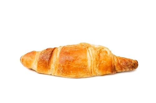 Fresh croissant isolated on the white background