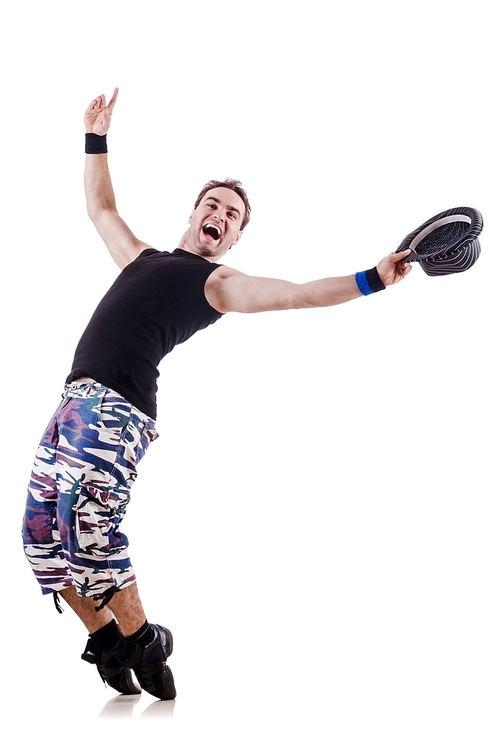 Dancer isolated on the white background