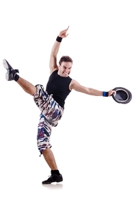 Dancer isolated on the white background