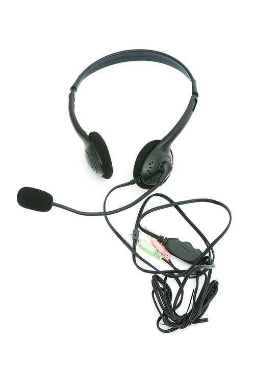 headset isolated on the white