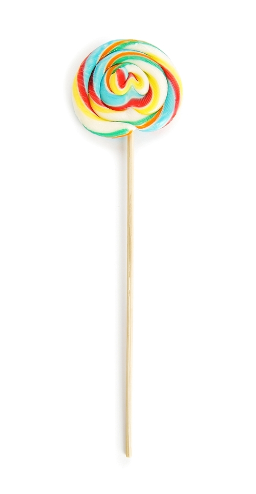 Colourful lollipop isolated on the white background