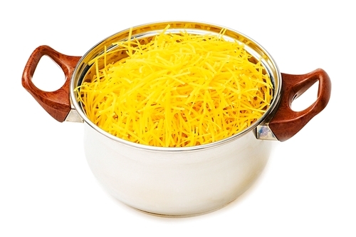 Spaghetti pot isolated on the white background