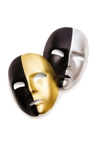 Shiny masks isolated on white