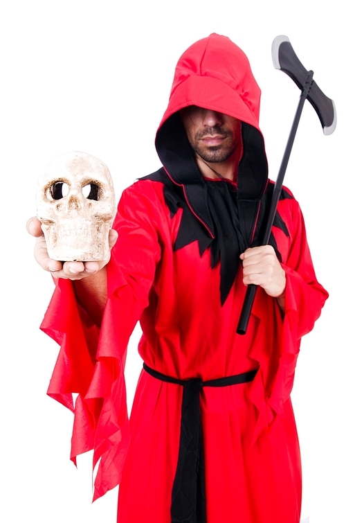 Roman Executioner Red Robe Executioner in red costume with axe on white | 유토이미지 | 상세페이지 | 베이직샵 ...