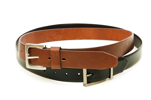 leather belt isolated on the white