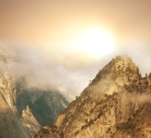 autumn fog in Yosemite