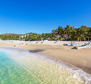 tropical beach on Caribbean sea,Mexico