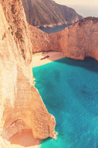 Beautiful sea landscapes on Zakynthos Island in Greece