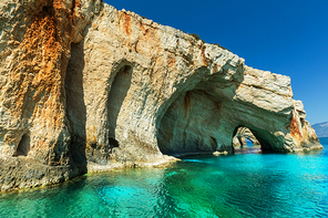 Beautiful sea landscapes on Zakynthos Island in Greece