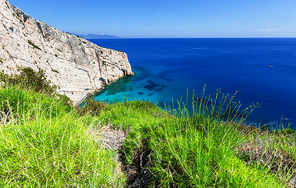 Beautiful sea landscapes on Zakynthos Island in Greece