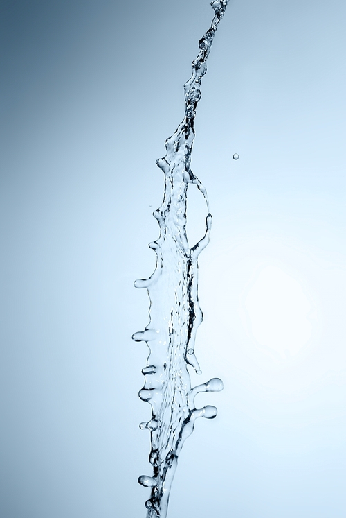 Water splash and bubbles. falling water