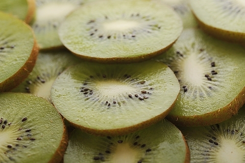 background made of fresh kiwi