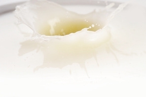 object drops into milk and splash