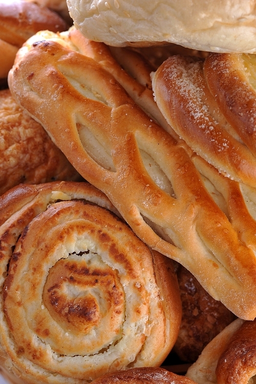 fresh baked bread close up