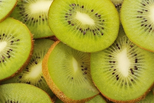 background made of fresh kiwi
