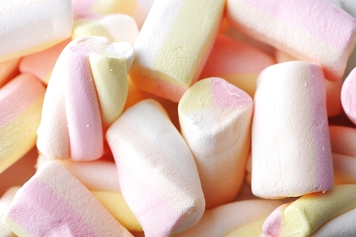 white and pink  jelly  fruit candies closeup