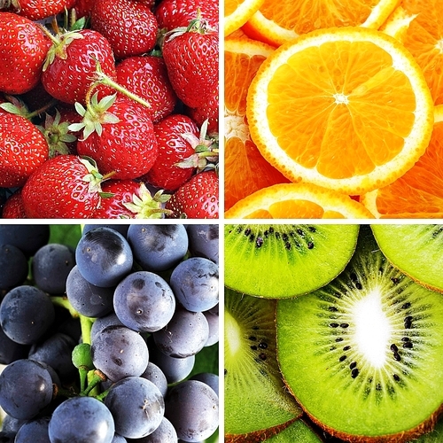 four fruits background