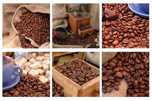 Collage of Coffee beans