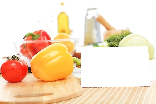 Fresh food and vegetables on the table