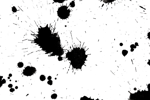 Black drop ink splatter. Gloss brush paint spot|grunge blot|art blob|oil|abstract droplet. Splat|liquid illustration.