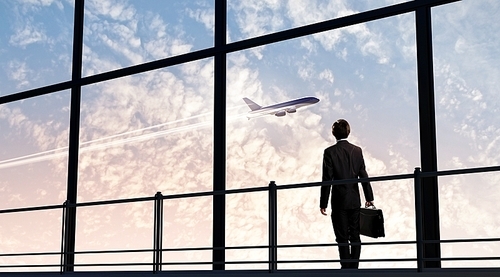 Businessman at airport