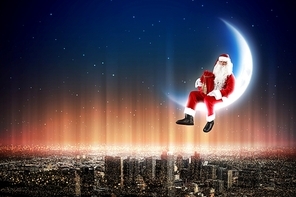 Santa on the moon