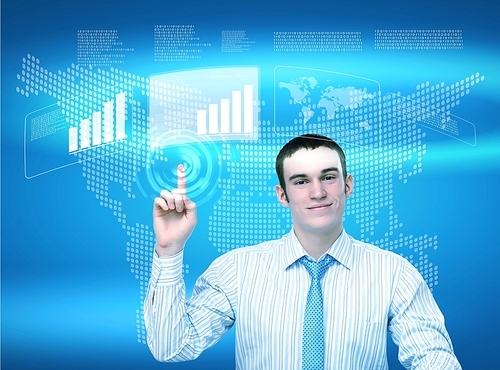 Business person and technology related background