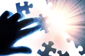 puzzle piece coming down into its place