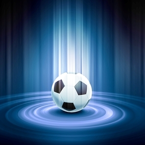 Black and white football or soccer ball|colour illustration