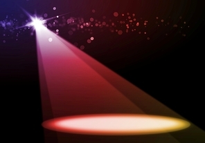 colorful and vivid stage spotlight on stage background