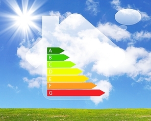 Image of a house against nature background