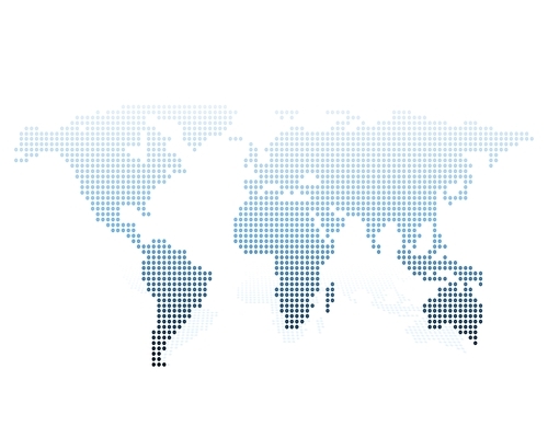 Image of a light blue world map