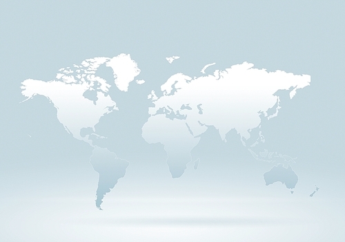 Image of a light blue world map