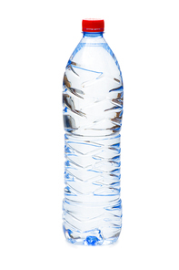 Bottles of water isolated on the white