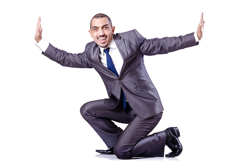 Young Businessman in conceptual photo