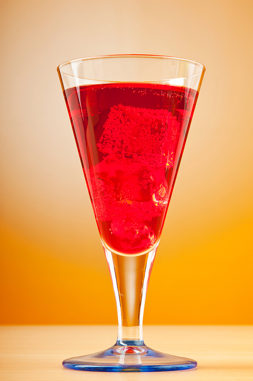 Colourful cocktail in glasses