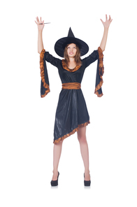 Witch isolated on the white background