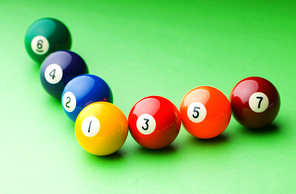 Pool balls on the table