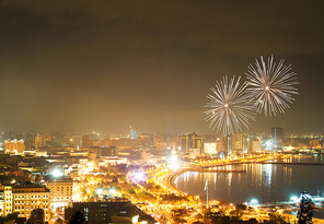 Fireworks in Baku, Azerbaijan