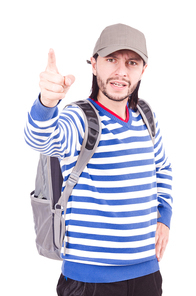 Young student isolated on the white background