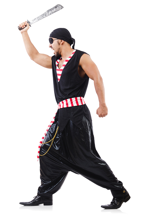 man in pirate costume in  concept