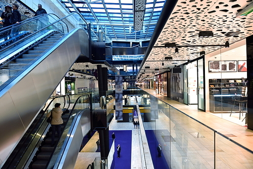 modern bright shopping mall indoor architecture