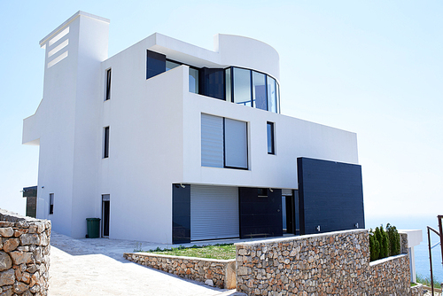 external view of a contemporary house modern villa at