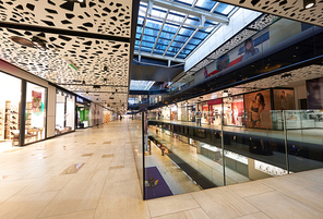 modern bright shopping mall indoor architecture