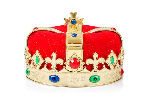 King crown isolated on white